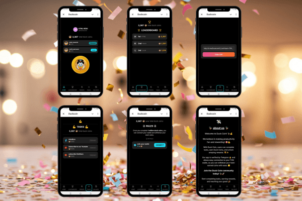 duckcoin Telegram Mini App – Social Task Rewards With Backend 🚀